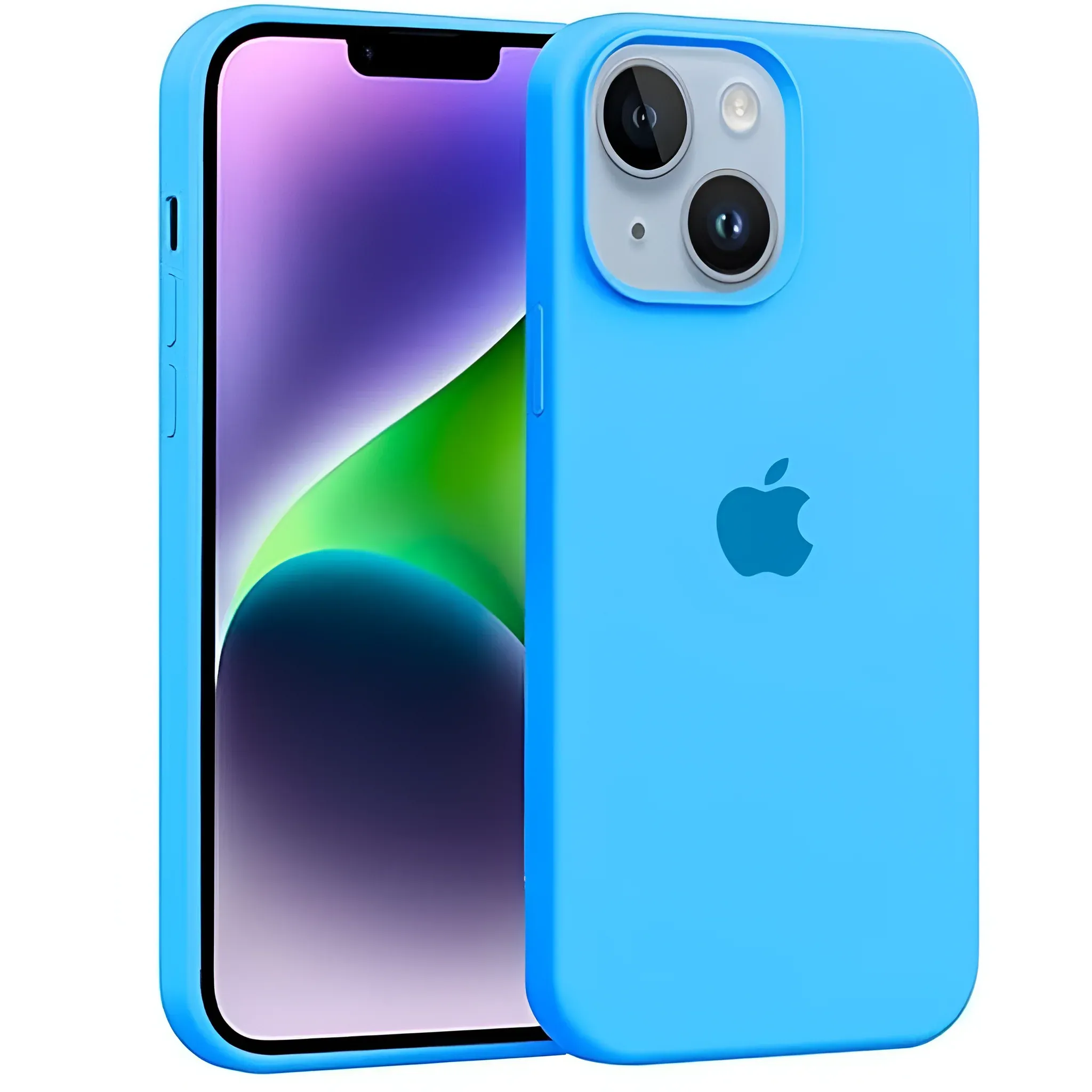 Silicone case iPhone 15 Pro nebo plava