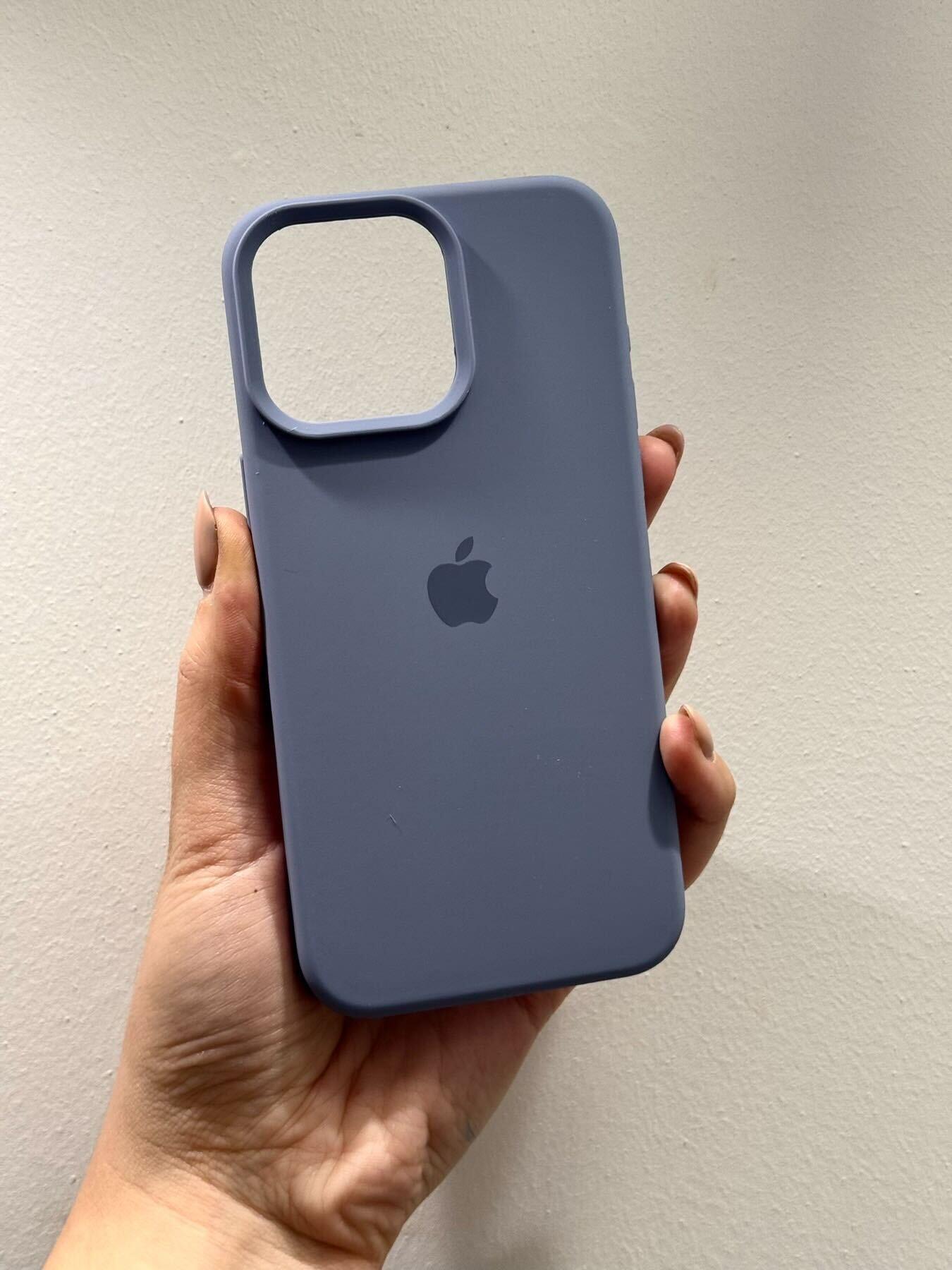 Silicone case iPhone 15 Pro Ice Blue