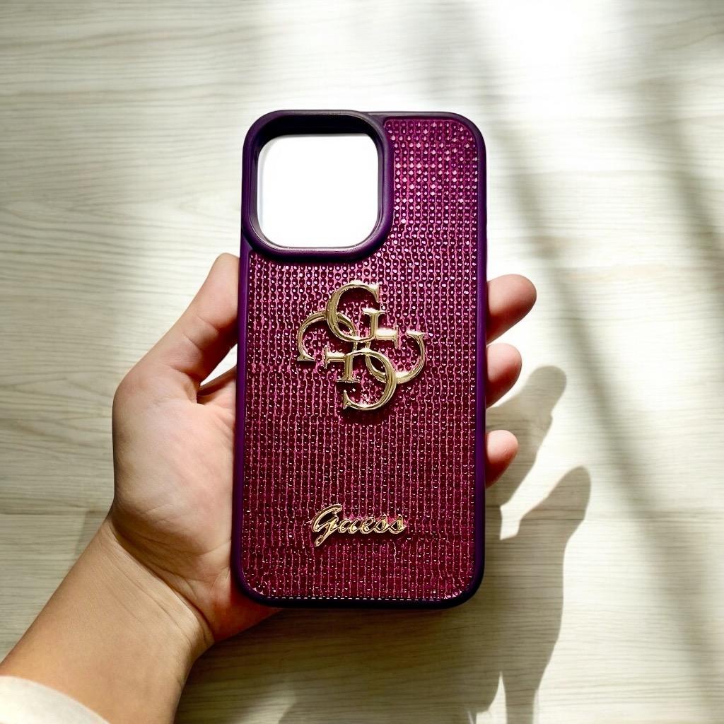 TPU Guess iPhone 15 Pro ljubicasta