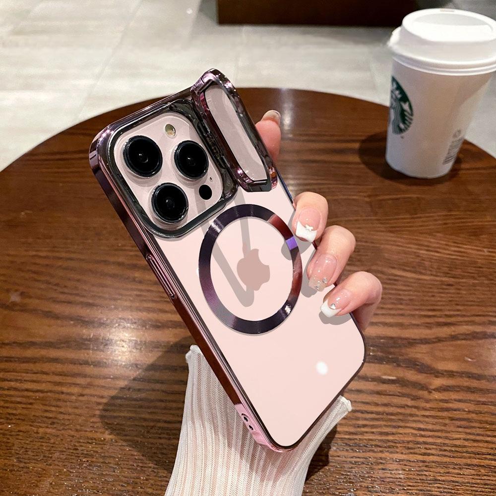 Kick stand magsafe camera protector srebrena iPhone 15 Pro