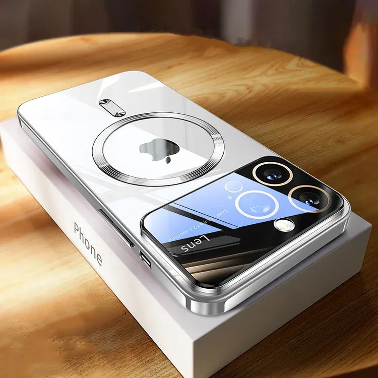 Auto focus magsafe premium maska silver iPhone 15 Pro