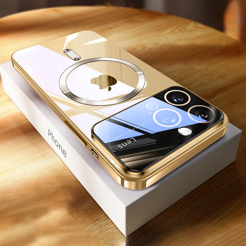Auto focus magsafe premium maska zlatna iPhone 15 Pro