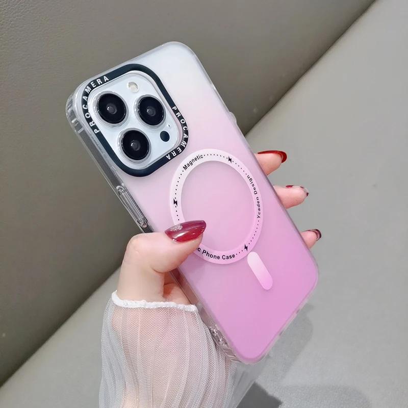 Gradient magsafe roza maska iPhone 15 Pro