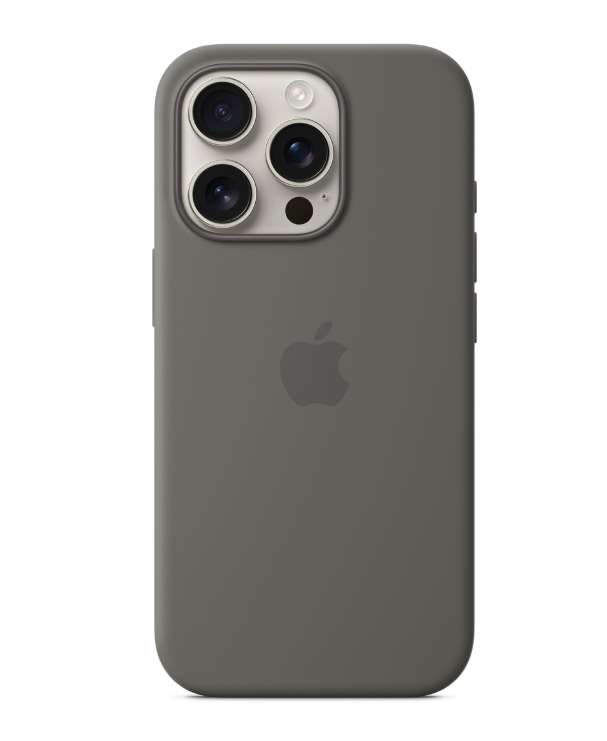 Silicone case iPhone 15 Pro tamno siva