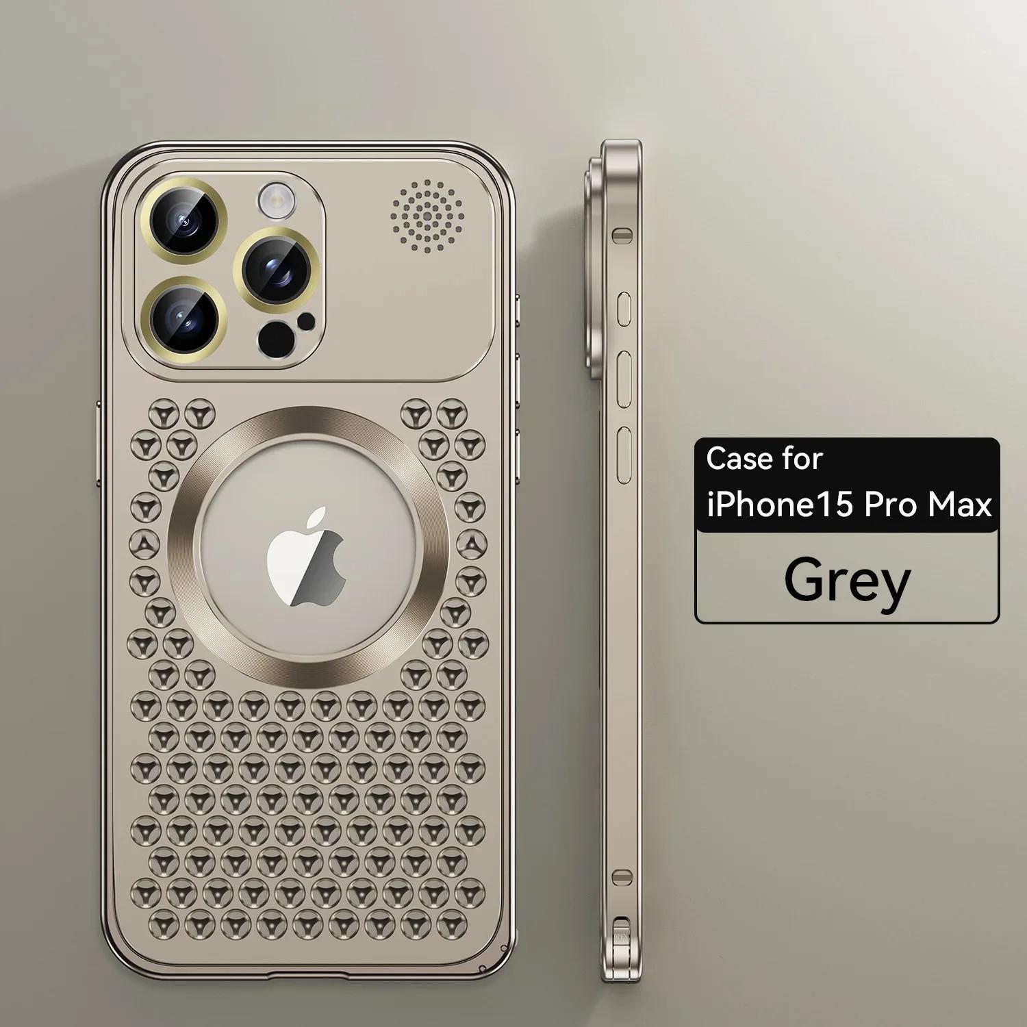 Metal Heat Dissipation Phone Case iPhone 15 pro