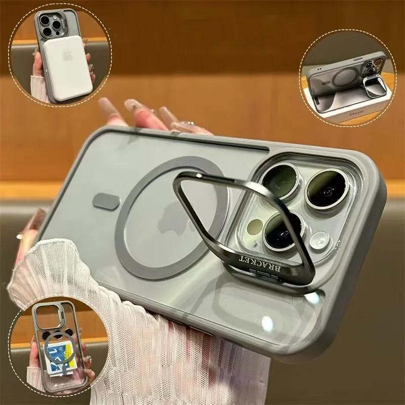 Nova Kick stand magsafe Titanium siva iPhone 15 pro