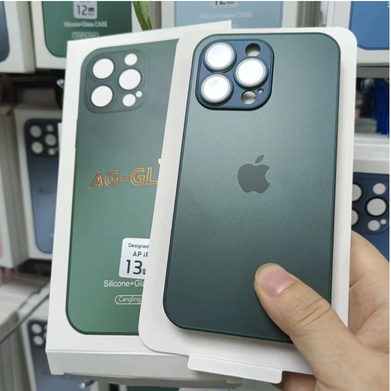 AG Glass Case za iPhone 15 Pro Cangling Green
