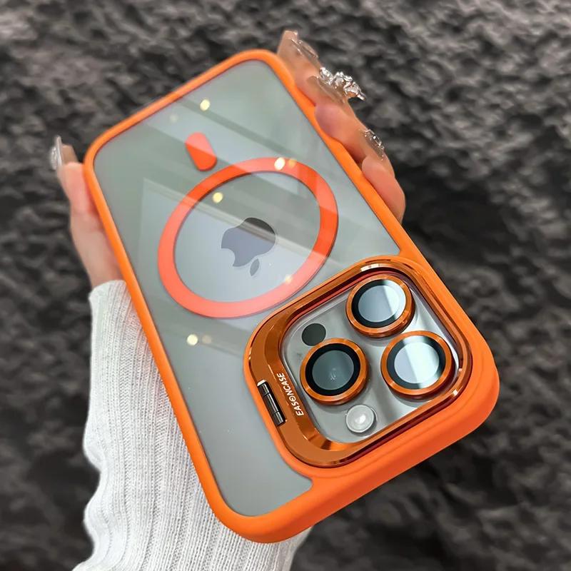 Nova Kick stand magsafe Titanium narandzasta iPhone 15 pro